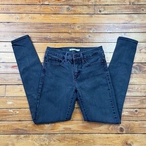 Levis 311 jeans faded black shaping skinny mid rise slimming forever classic 25